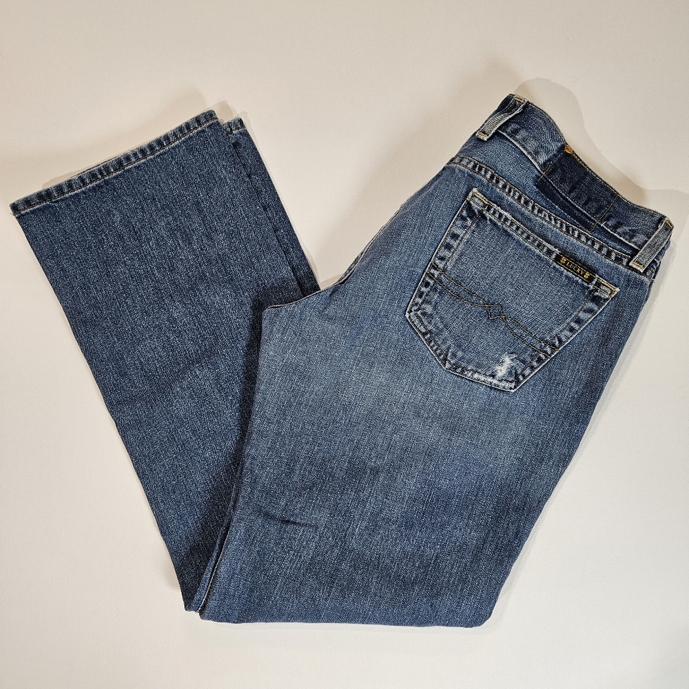 Lucky Brand Jeans Womens Dungarees 10/30 Cuffed Dream Crop Made In The USA Denim